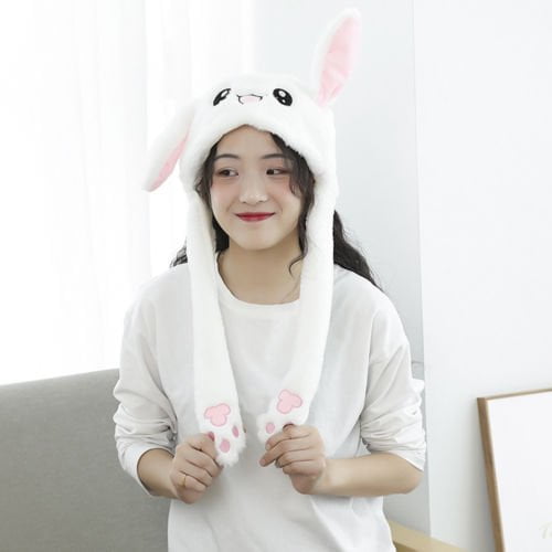 Bunny Hat Rabbit Ear Moving Jumping Tik Tok Cap Very Cute Suitable for Women Girl Kid